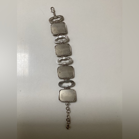 Brighton Retired Garadriel Brushed Silver Swarovski Crystal Link Bracelet - Picture 4 of 5